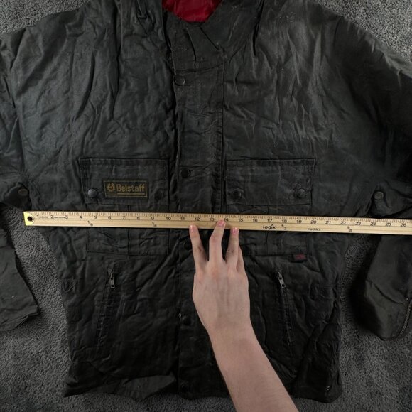 Belstaff Brigand Large Waxed Jacket Men Outdoors Snap Zip Up Italy Biker Adult - Picture 4 of 16